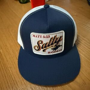 Salty Rodeo Trucker Hat - Navy & White